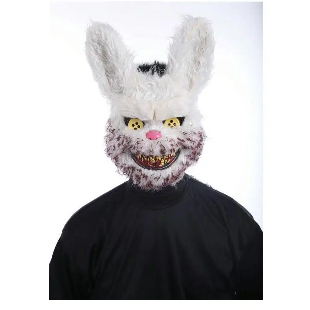 Halbmaske Killer Hase Horror Halloween Schneeflöcken Bunny | Deadly Bear Masks Snowball the Rabbit Mask - carnivalstore.de