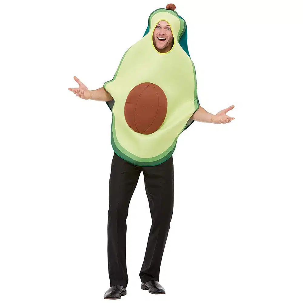 Avocado-Kostüm, Unisex | Avocado Costume Green With Hooded Tabard - carnivalstore.de