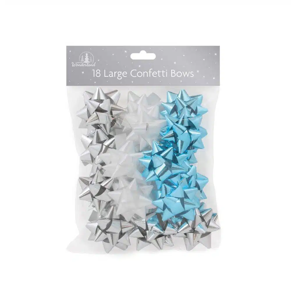 Bows - 18pk Large Confetti Forest Frost - carnivalstore.de