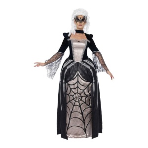 Damen Schwarze Witwe Baronin Kostüm | Black Widow Baronesse Kostume - carnivalstore.de