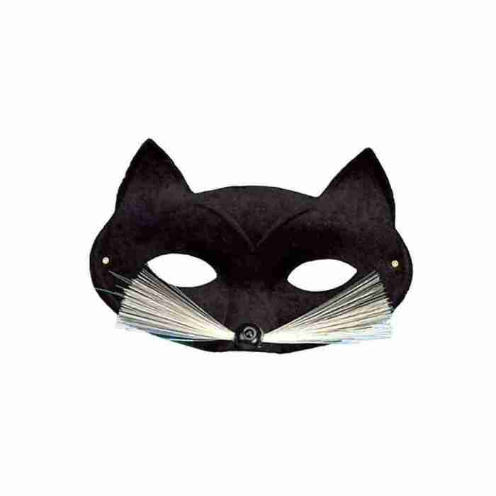 Katzenmaske schwarz elegante Augenmaske Karneval Fasching