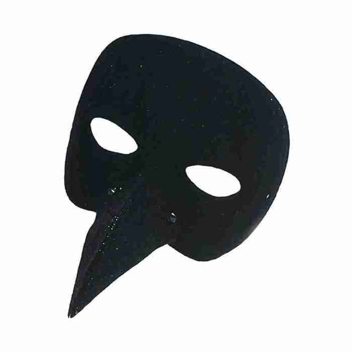 Venezianische Maske schwarz Satirico Augenmaske mit Schnabel