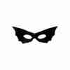 Schwarze Augenmaske Vampir elegant Karneval Halloween Maske