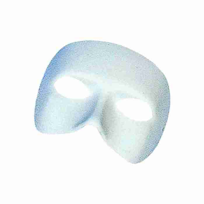 Weiße Augenmaske Doge elegante Halbmaske Karneval