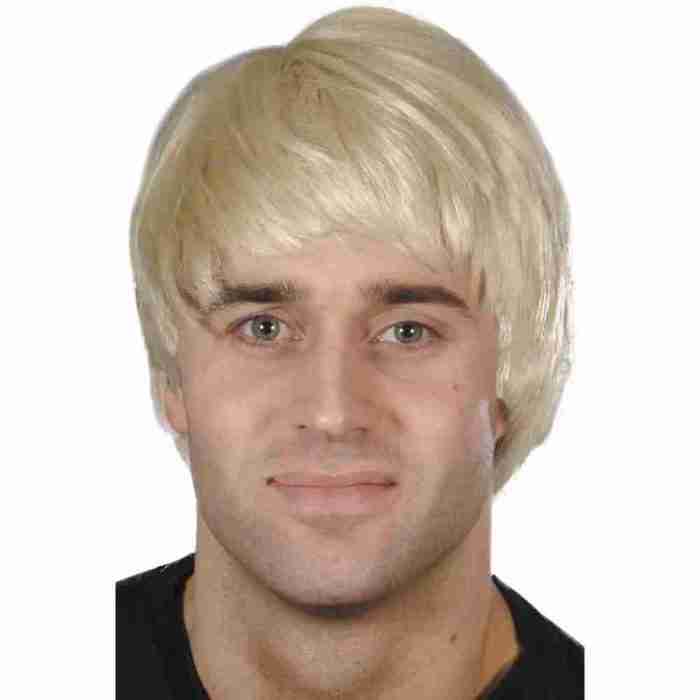 Blonde Herren Perücke Kurz Smiffy's Kostüm Accessoire