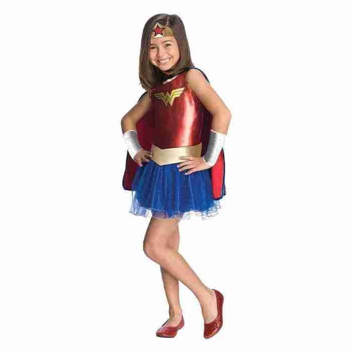Wonder Woman Kinderkostüm Rubies rot blau Superhelden Verkleidung