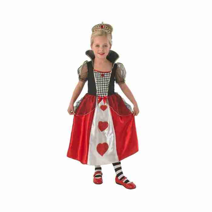 Kinder Herzkönigin Kostüm Alice im Wunderland mit Tiara