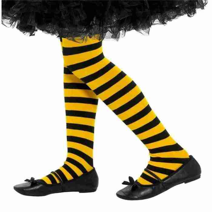 Bienen Strumpfhose Kinder gelb schwarz gestreift Karneval