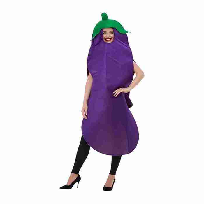 Aubergine Kostüm Lila Unisex Erwachsene Karnevalskostüm
