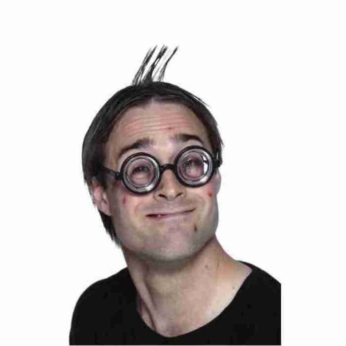 Nerd Brille schwarz Kostüm Accessoire Karneval Fasching