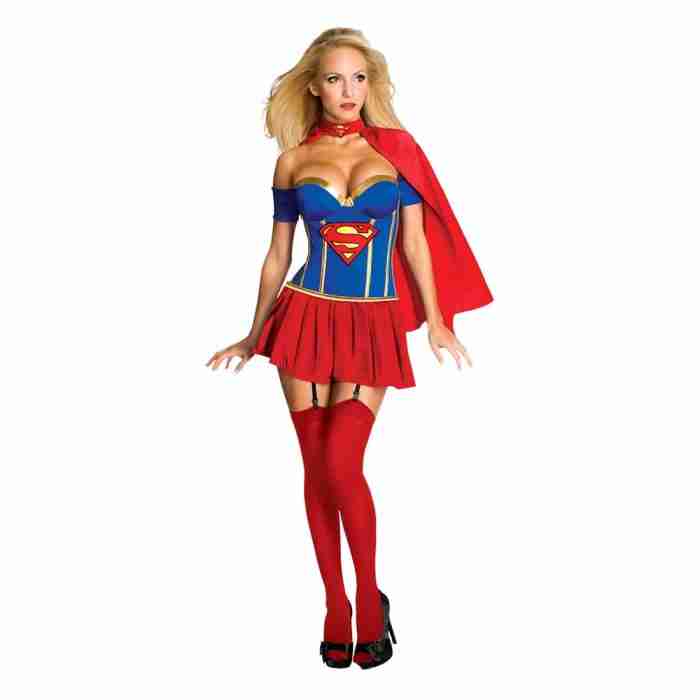 Superhelden Faschingskostüm Damen - Supergirl Korsett Kostüm