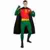Robin Superhelden Kostüm 2nd Skin Suit für Herren in Grün-Rot