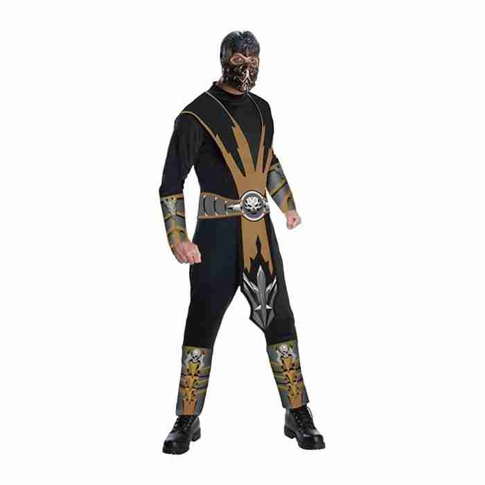 Mortal Kombat Scorpion Superhelden Kostüm für Erwachsene