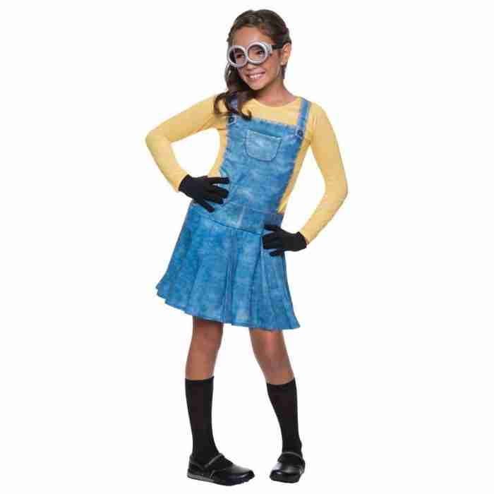 Mädchen Minion Karnevalskostüm in Gelb und Blau von Rubies
