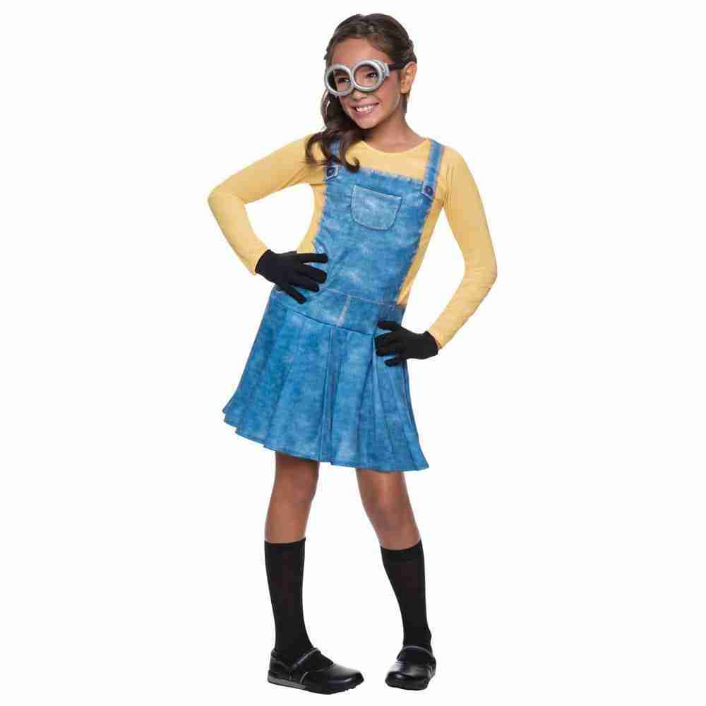 Mädchen Minion Karnevalskostüm in Gelb und Blau von Rubies