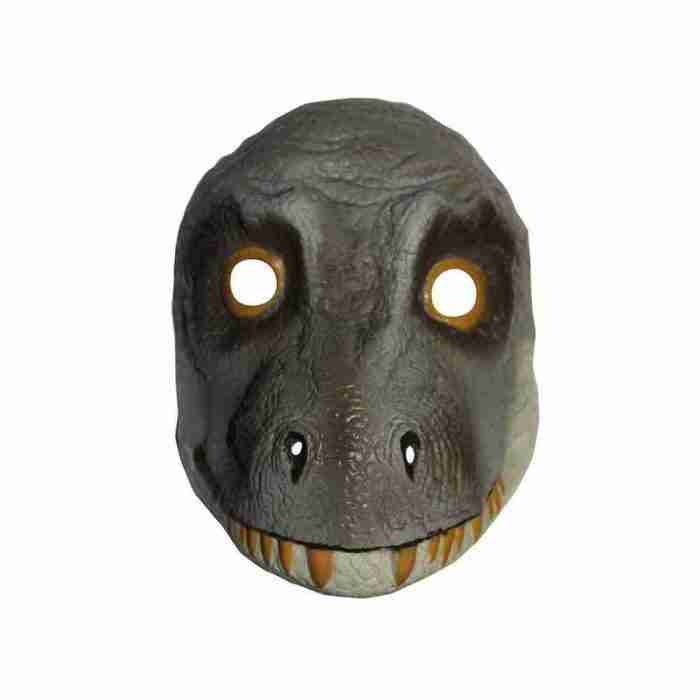 Dinosaurier Maske Tarbosaurus schwarz weiß Kostümmaske Halloween