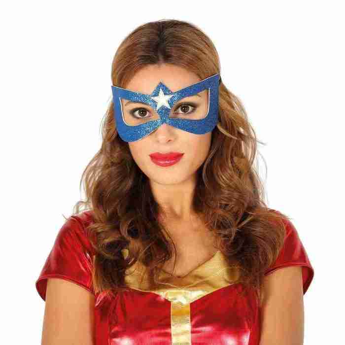 Wonder Woman Maske Blau Superhelden Kostüm Accessoire Damen