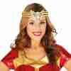 Wonder Woman Tiara Gold Superhelden Diadem Damen Kostüm Accessoire
