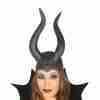 Maleficent Hörner Kopfschmuck schwarz Latex böse Königin Halloween Kostüm