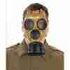 Gasmaske Kostüm schwarz realistische Halloween Maske Accessoire