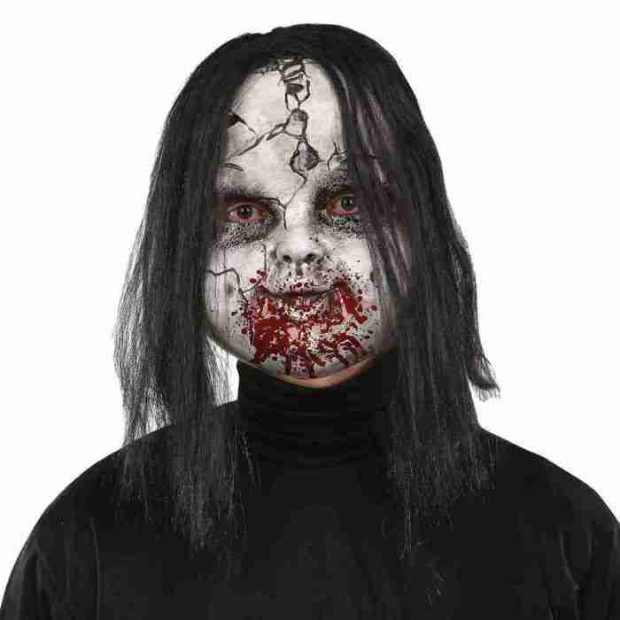Halloween Maske Terror Tot gruselige Puppen Maske weiß