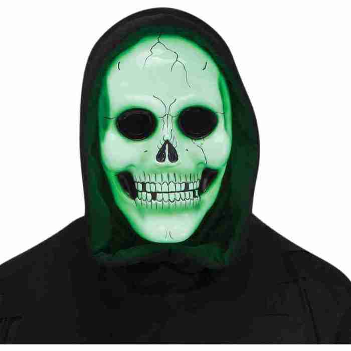 Totenkopf Maske Farbwechsel grün Halloween Horror Maske