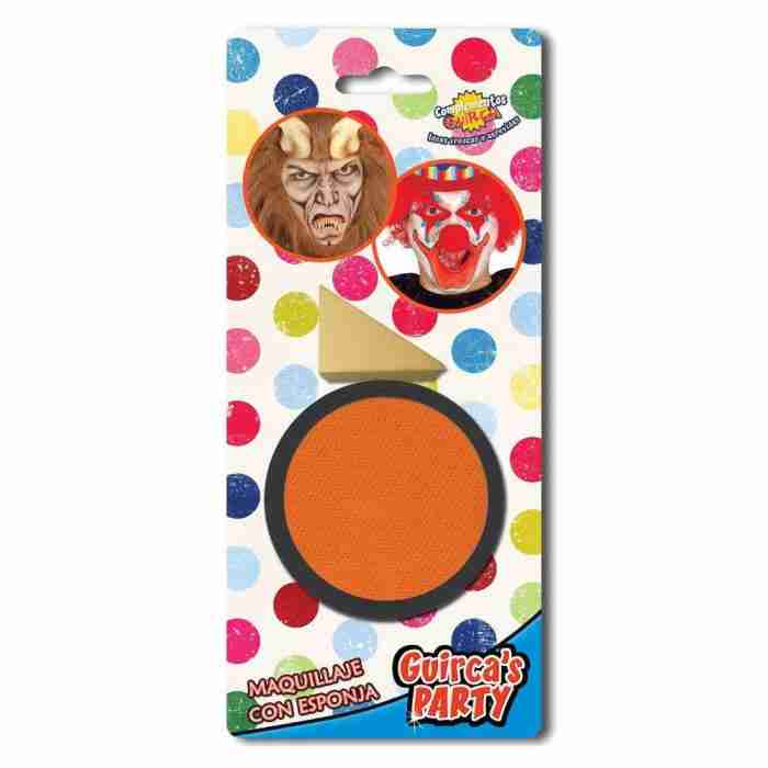 Schwarze Gesichtsfarbe mit Schwamm - Karnevalsschminke für Halloween