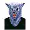Werwolf Maske mit Zähnen grau Halloween Horror Maske