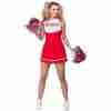 Cheerleader Kostüm Rot - High School Outfit für Damen