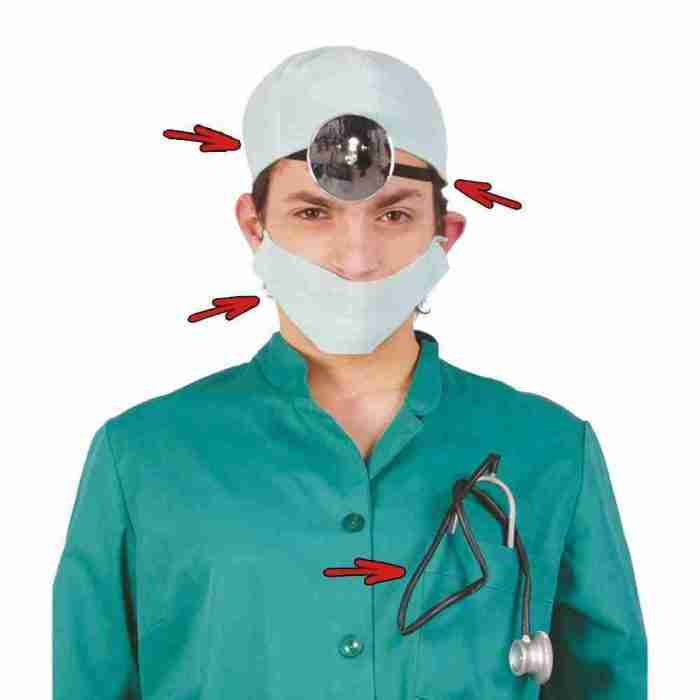 Arzt Kostüm Set Kinder Doktor Verkleidung mit Stethoskop und Zubehör