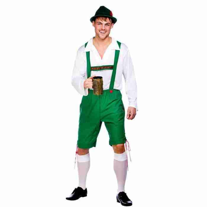 Oktoberfest Kostüm Herren - Bayerische Lederhose mit Hemd und Hut