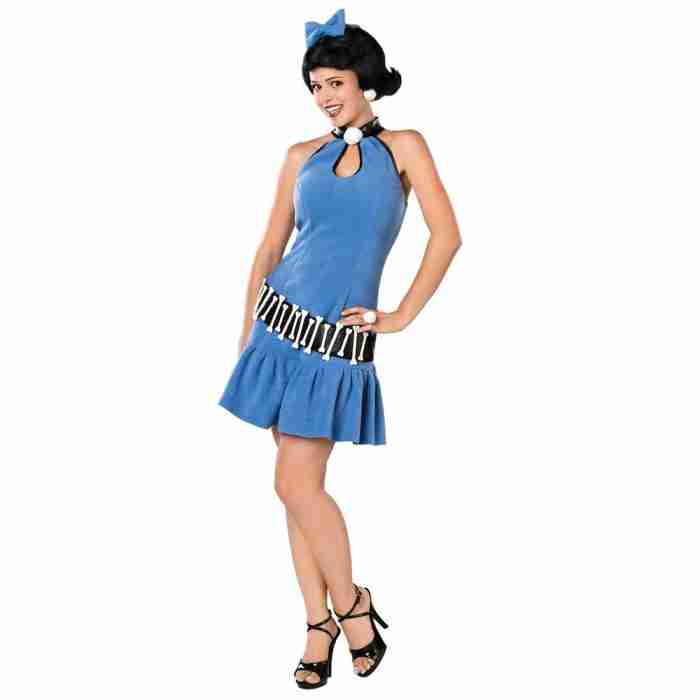 Betty Rubble Faschingskostüm Damen Steinzeit Kostüm Blau