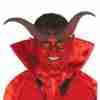 Teufelshörner 20cm rot Halloween Kostüm Accessoire Dämonenhörner