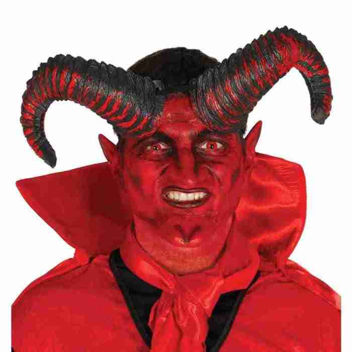 Teufelshörner rot 20cm Halloween Kostüm Accessoire Dämon