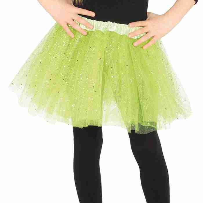 Rotes Glitzer Tutu für Kinder - Tüllrock mit funkelnden Partikeln