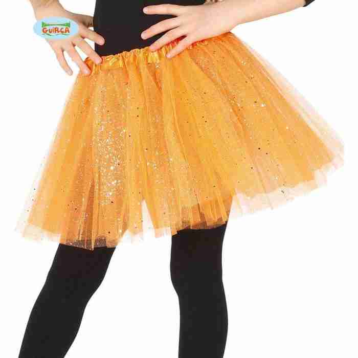Orange Glitzer Tutu - Leuchtender Tüllrock für Kinder