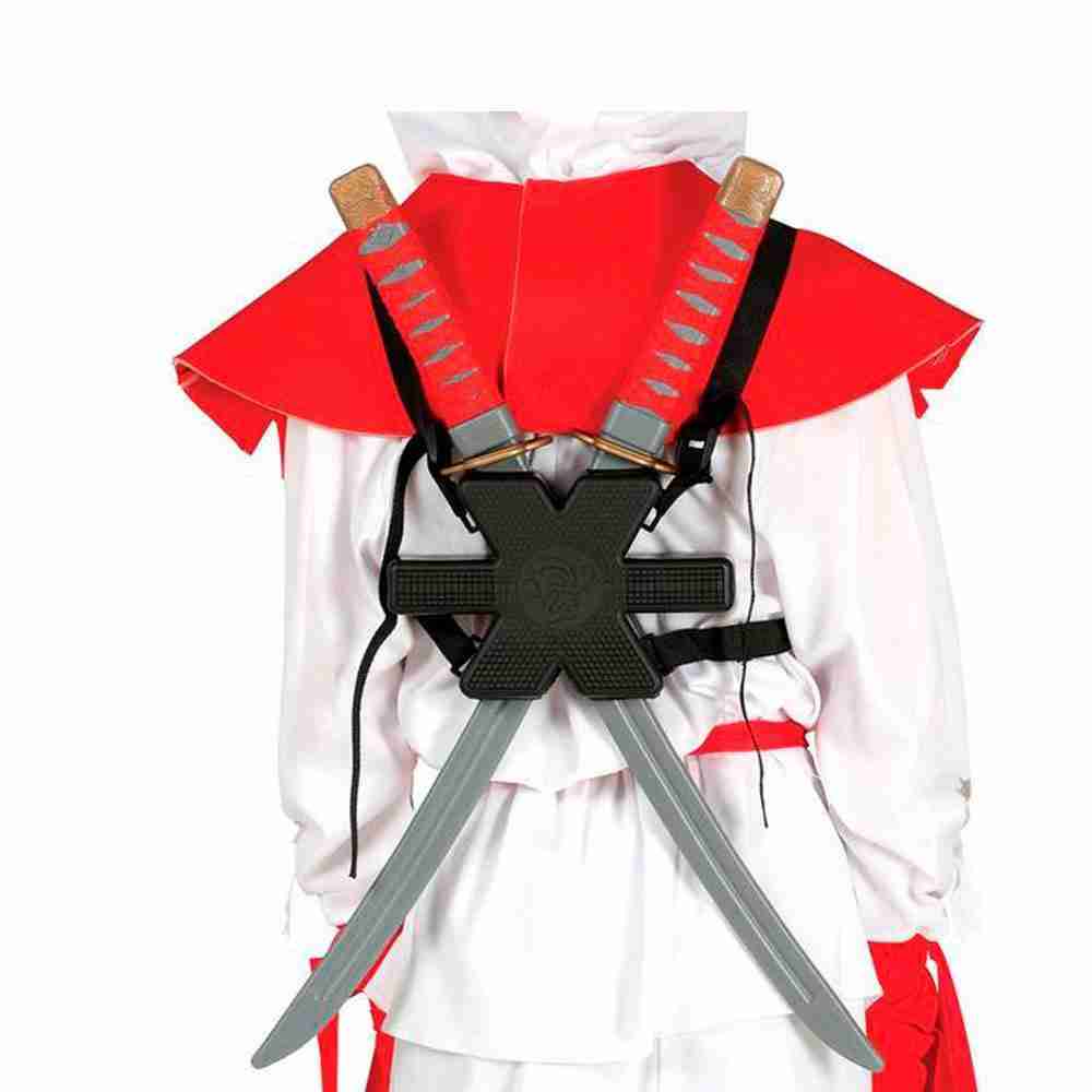 Samurai Schwerter Schulter Set silber Kostüm Accessoire