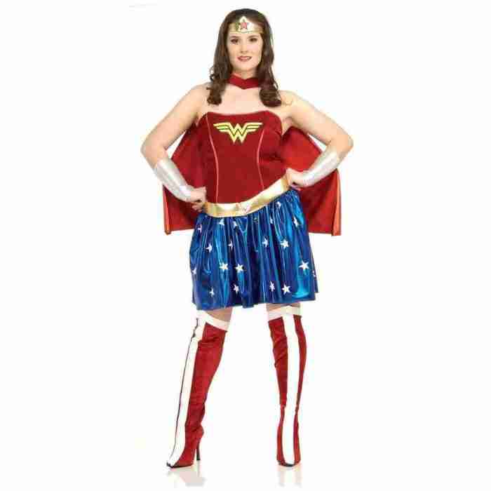 Wonder Woman Kostüm Damen rot blau gold Superhelden Verkleidung