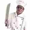 Halloween Machete 53 cm grau schwarz Kostüm Accessoire