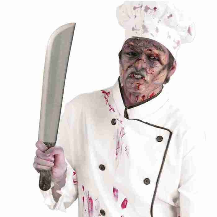 Halloween Machete 53 cm grau schwarz Kostüm Accessoire