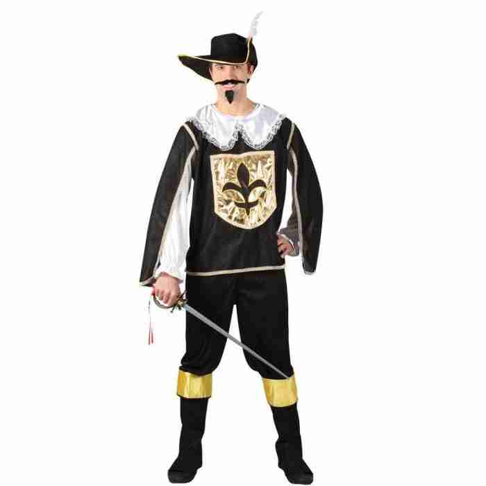 Musketier Kostüm Herren schwarz - historisches Karnevalskostüm