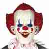 Halloween Horror Maske Sinister Clown Latex rot weiß Erwachsene