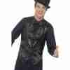 Karnevalsweste Herren Schwarz mit Pailletten - Elegante schwarze Weste
