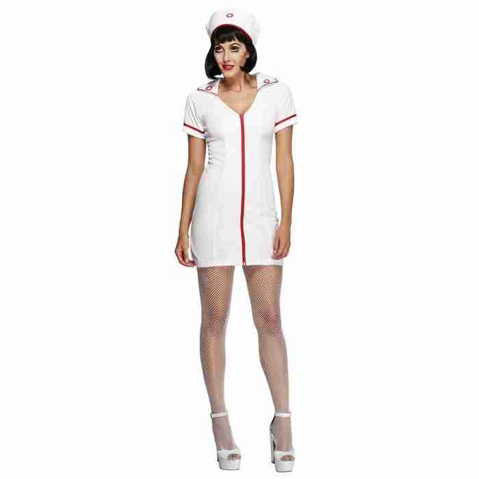 Krankenschwester Kostüm Damen - No Nonsense Nurse Dress in Weiß
