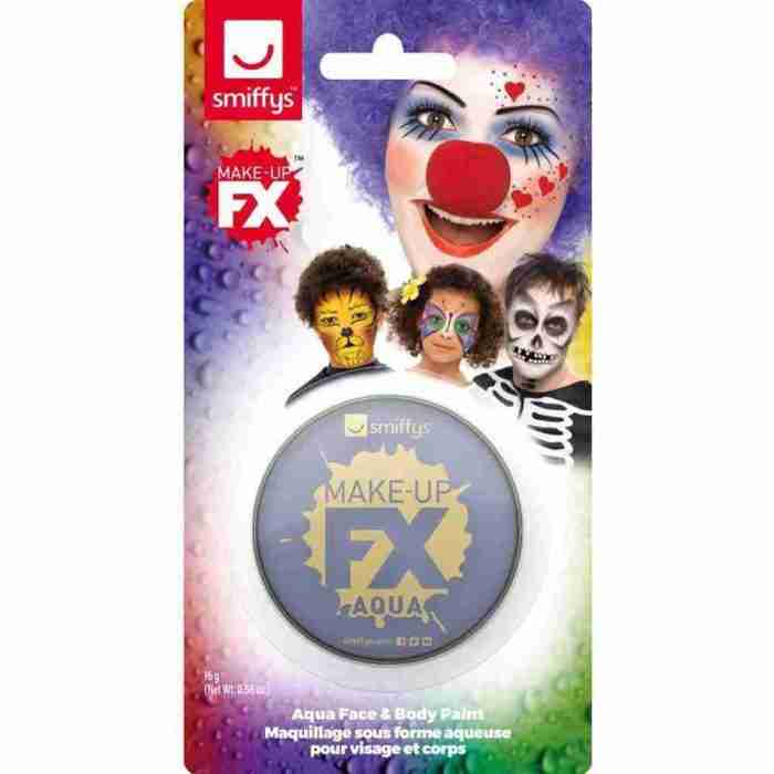 Make-Up FX Lila Aqua Gesichtsfarbe Display Karte Smiffy's