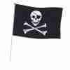 Piratenfahne Totenkopf schwarz weiß Karneval Accessoire