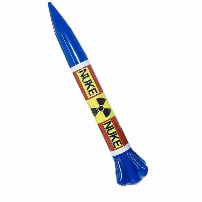 Aufblasbare Nuklear Rakete mehrfarbig Kostüm Accessoire 87cm