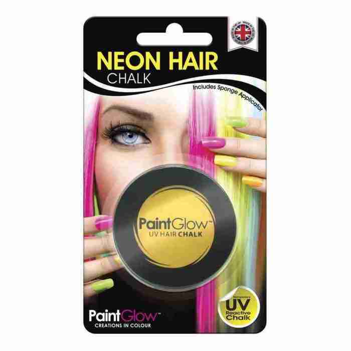 UV Haarkreide Gelb PaintGlow Neon Haarfarbe temporär