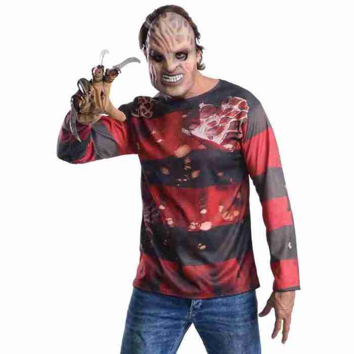 Freddy Krueger Kostüm Set Herren Halloween Horror Verkleidung