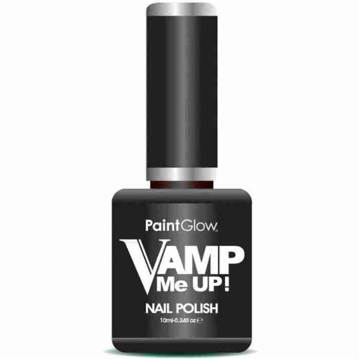 Vamp Nagellack Schwarz Gothic Make-up Halloween Karneval